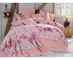 En Vogue Bettwäsche-Set für Einzelbett 155 x 200 cm Salmon Fuchsia White Green