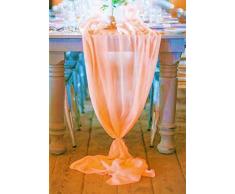 New Creations Chiffon Tischläufer, extra lang, für Hochzeiten, Urlaub, Tischläufer, Lange Tischläufer, 18 x 180 Orange