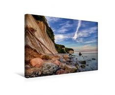 Calvendo Premium Textil-Leinwand 45 cm x 30 cm quer, Kreidefelsen Sassnitz | Wandbild, Bild auf Keilrahmen, Fertigbild auf echter Leinwand, Leinwanddruck Menschen Menschen