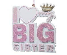 Kurt Adler Dekofigur I Love My Big Sister, Kunstharz, 9,5 cm