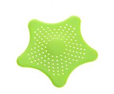 Everyfit Küche Silikon saugerleiste Badezimmer Abflüsse Sieb Sucker Spüle Filter Kanalisation Haar abtropfsieben Waschbeckensiebe Filter Geeignet abflussschutz Spüle Anti-Clogging Bodenablauf Grün