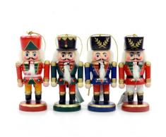 Nussknacker, Holz, 4 Stück Christmas Ornament