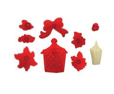 PME 117CH026 JEM Ausstecher fÃ¼r Weihnachtslaterne, Blumen und Laub, Sortiment, 9-teilig, Kunststoff, Ivory, 18 x 2 x 28 cm