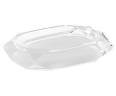 Gedy Chanelle Seifenschale, Harz, weiß, 7,8x12x2,8