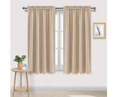 DWCN Verdunkelungsvorhänge Raum-Verdunkelung Thermoisoliert Fenster Vorhang für Schlafzimmer Wohnzimmer Set 2 Stück 52x63 | inch beige