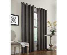 Common Wealth Home Fashions Vorhang aus Juteimitat, strukturiert, mit Ösen, 137,2 x 213,4 cm, Hellbeige