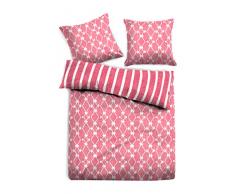 TOM TAILOR Unisex Heimtextilien & Bettware Gemusterte Wende-Bettwäsche kirschrot/Cherry red,135/200