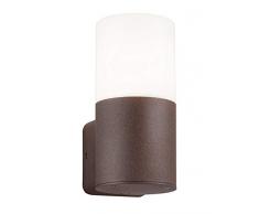 Trio Leuchten Außen Wandleuchte Hoosic 222260124, Aluminium Rostfarbig, Acryl Weiß, exkl. 1 x E27