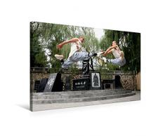 Calvendo Premium Textil-Leinwand 75 cm x 50 cm quer, Shaolin Kung Fu | Wandbild, Bild auf Keilrahmen, Fertigbild auf echter Leinwand, Leinwanddruck: China - Shaolin Tempel Sport Sport