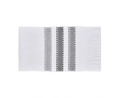 Five Queens Court Badetuch mit Fransen, 100% Baumwolle, Jacquard-Muster, gestreift Modern Hand grau