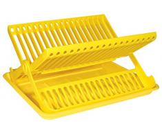 Cosmoplast Abtropfständer Schließbar mit Tablett, Kunststoff, Gelb