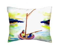 Betsy Drake NC987 Kissen mit Segelboot, ohne Kordel, 40,6 x 50,8 cm, Pink