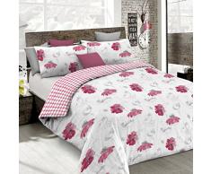 emotion cp-em Poppy Bettbezug, 100% Baumwolle, Mehrfarbig, Doppelbett, 47 x 35 x 4 cm