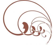 INDIGOS 4051095036128 Wandtattoo w327 Ranken Pflanzen Wandauskleber in 3 Größen, 120 x 111 cm, braun