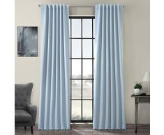 Half Price Drapes BOCH-134308-84 Verdunkelungsvorhang Rustikal, modern, Shabby Chic 50 X 108 Mattblau