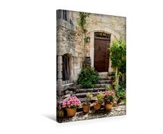 Premium Textil-Leinwand 30 x 45 cm Hoch-Format Provence - Eingang in Oppedes le Vieux | Wandbild, HD-Bild auf Keilrahmen, Fertigbild auf hochwertigem Vlies, Leinwanddruck von Thomas Seethaler