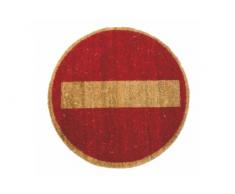 VILLA DESTE Home runde Fußmatte, Kokos, Verbot der Einfahrt Verkehrszeichen