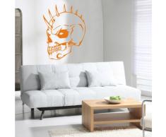 INDIGOS 4052166176439 Wandtattoo w935 Punkrock Dämon Wandaufkleber 120 x 90 cm, orange