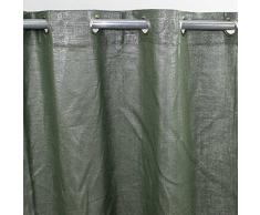 MonbeauRideau United Vorhang Khaki Lurex Comete Leinen und Baumwolle 140 x 250 Stil: United