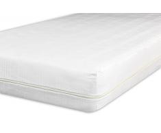 V.I.P. Very Important Pillow Sack Matratzenauflage Jacquard Baumwolle Bänder, Reißverschluss auf 3 Seiten, Single