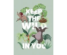 Komar Disney Wandbild Jungle Book Keep The Wild | Kinderzimmer, Babyzimmer, Dekoration, Kunstdruck | ohne Rahmen | WB090-50x70 | Größe: 50 x 70 cm (Breite x Höhe)