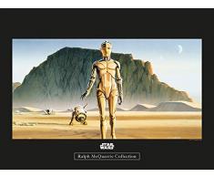 Komar Wandbild Star Wars Classic RMQ Droids | Kinderzimmer, Jugendzimmer, Dekoration, Kunstdruck | ohne Rahmen | WB135-40x30 | Größe: 40 x 30 cm (Breite x Höhe)