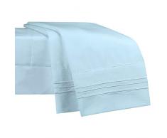 Newcastle Collection – Deluxe Bettwäsche-Set – 1800 gebürstete 100% Mikrofaser Bettwäsche – extra weich – knitterfrei, verblasst Nicht, fleckenabweisend Twin XL Sky