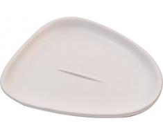 EVIDECO 6406102 Seifenschale aus Steingut, Weiß