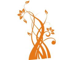 INDIGOS 4051095033547 Wandtattoo w320 Ranke Pflanzen Wandauskleber in 3 Größen, 120 x 73 cm, orange