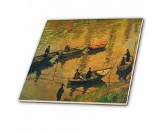 3dRose CT 203668 _ 2 Print von Monet Malerei Angler auf die Seine Keramik Fliesen, 15,2 cm