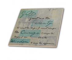3dRose CT 50568 _ 3 Serenity Prayer-Inspirational-Spiritual-Ceramic Fliesen, 20,3 cm