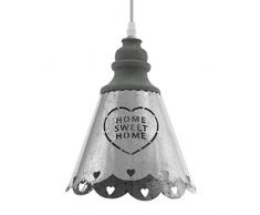 EGLO Pendelleuchte Talbot 2, 1 flammige Hängelampe Vintage, Industrial, Retro, Hängeleuchte Holz und Stahl, Motivlampe, Esstischlampe, Wohnzimmerlampe hängend in Grau, Silber, E14 Fassung