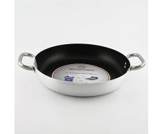 Agnelli Pentole Pfanne Aluminium und Teflon mit Griffen Edelstahl Lämmer 50 cm