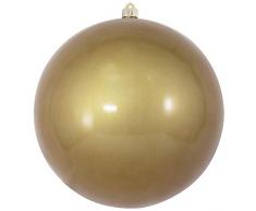 Christmas By Krebs CBK80348 Christbaumkugel, bruchsicher, 10,2 cm 12 (300mm) Candy Gold