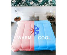 Kömforte Doppelzonen Schmusetuch für Paare - hypoallergen, Alternative Daunen für Sie und Ihn Betteinlage hält jeden bequem - maschinenwaschbar Zwei Temperaturstufen von SöMN King weiß