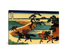 iCanvasART 1 Stück Barriere Town auf The Sumida River Sumidagawa Sekiya Tapete Nein satō Leinwand Kunstdruck Katsushika Hokusai, 0.75 x 40 x 26-Inch