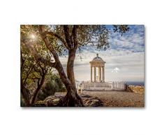 Premium Textil-Leinwand 90 x 60 cm Quer-Format Garten von Son Marroig auf Mallorca | Wandbild, HD-Bild auf Keilrahmen, Fertigbild auf hochwertigem Vlies, Leinwanddruck von Christian Müringer