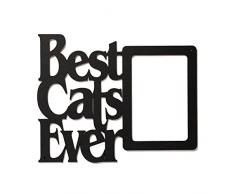 Memory Mats & Word Art Wand Wort Art Deko Holz Schild für Haustier, Hund, Katze, Pferd, Schwein, Tierliebhaber mit Fun Sprüche und Zitate Best Cats Ever