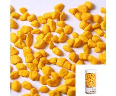 Streudeko 6800g Dekosteine Steine Dekoration Marbles Dekogranulat Farbgranulat 8-12 mm Gelb (10 Dosen)