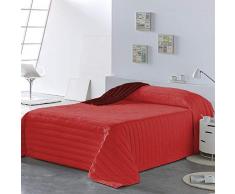 PETTI Artigiani Italiani Tagesdecken, Bordeaux, Bettgröße 120 (220x260 cm)