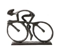 Bitopbi Kunstskulptur aus Gusseisen, Heimdekoration, Statue aus Metall für Läufer, Sportler, Radfahrer, Fahrradliebhaber 4# Cyclist