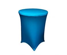 La Leinen Abdeckung rund für Bar Hohe Cocktail Tisch, türkis, 76.2 x 91.44 x 0.4 cm