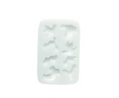 Silikomart Silikonform für Tortendekoration 71.230.00.0096, Zucker slk130 Tiere Silikon Weiß