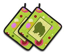 Caroline s Treasures Wolfsspitz Paar Topflappen ck1137pthd, 7.5hx7.5 W, multicolor