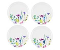 Portmeirion Water Garden Speiseteller, 4er Set, Mehrfarbig.
