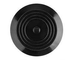 HouseHoo Waschbeckenstopper, Wannenstopper für Küche, 2 Stück Silikon Abflussstopfen Recycelbare Badewannen-Abflussstopfen Abdeckung für Badezimmer und Wäsche schwarz