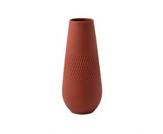 Villeroy & Boch 10-1685-5515 Manufacture Collier Terre Vase Carre hoch, eindrucksvolle Blumenvase für Kommoden und die Festtafel, Premium Porzellan, Handwäsche