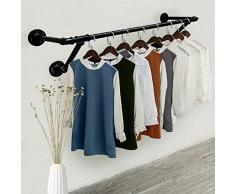 MZGH ISLAND mzgh Insel Industrie Vintage Clothing Store Garderobe, Wandhalterung, Rohr, Ablagen, Kleidung Display Ständer, Hängende Aufbewahrung Garment Rack, Handtuch Rack 47 in Siehe Abbildung