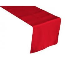 LA, Leinen, Polyester, Popelin, Tischläufer, Polyester, rot, 35.56 x 274.3 x 0.04 cm