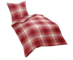 Fleuresse lech 602836 Fb. 4 Flanell-Bettwäsche / 135 x 200 cm, rot